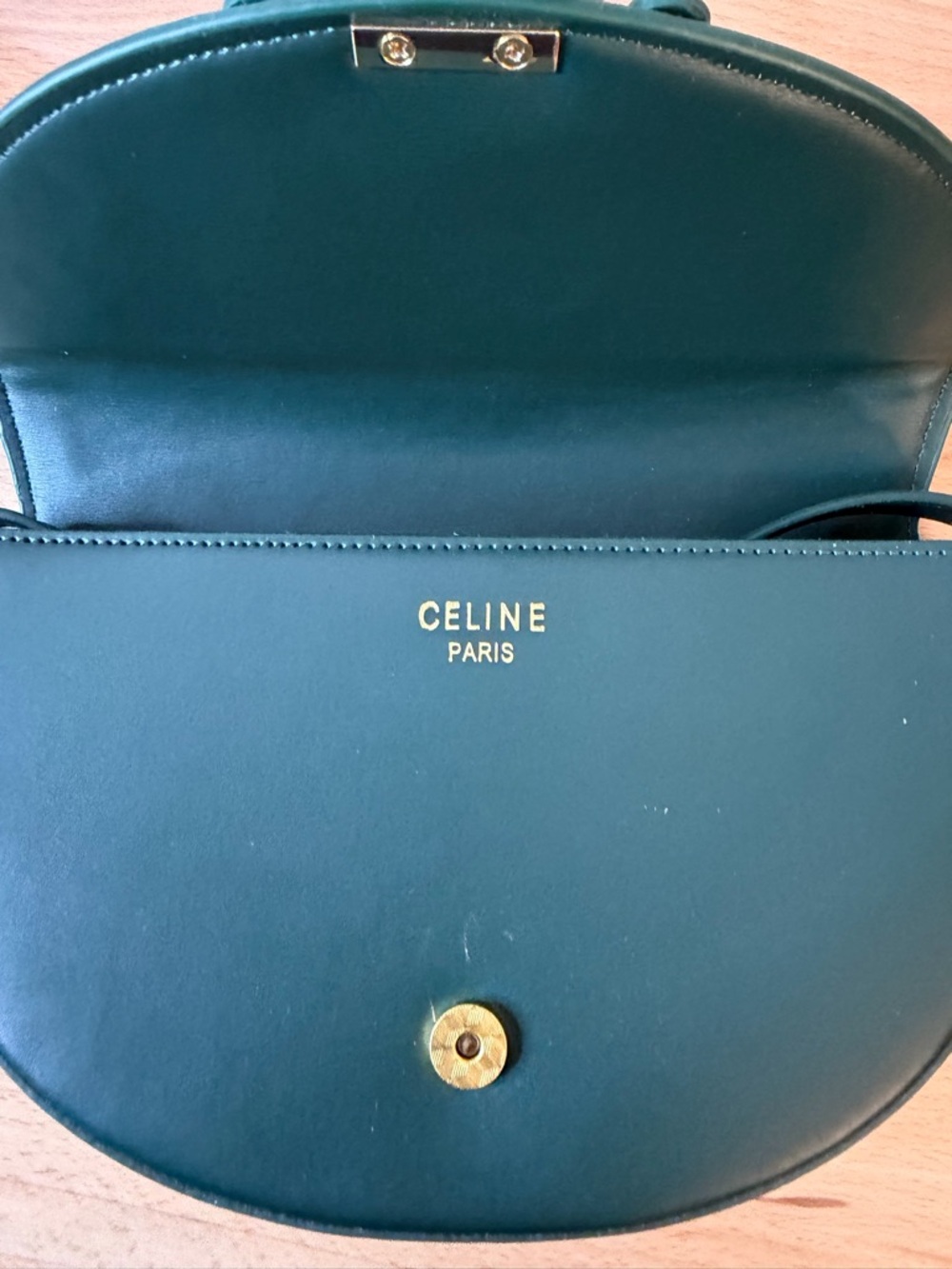 C Besace Cuir Triomphe bag green blue teal mini - Picture 4 of 5